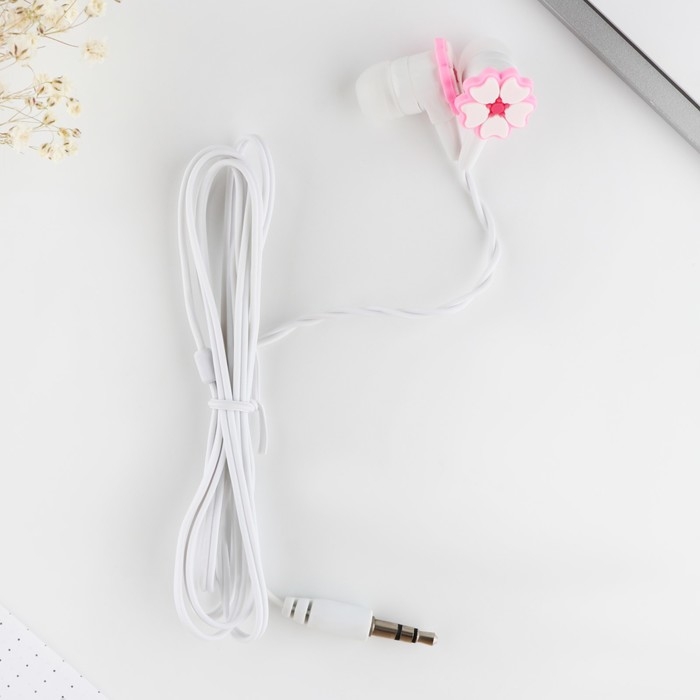 Наушники проводные &laquo;Цветочки&raquo;, мод. VBT 1.31, 120 см