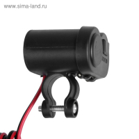 Зарядное устройство с тумблером на руль мотоцикла, USB + прикуриватель, провод 120 см