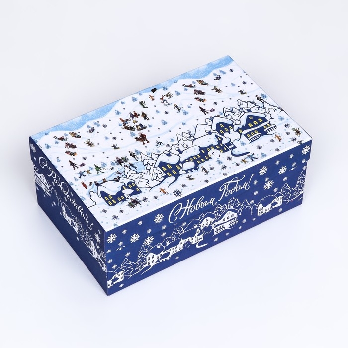 Коробка прямоугольная "Зимняя пора" ,27 &times; 17 &times; 11 см