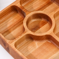 Менажница деревянная глубокая Adelica, 5 секций, береза, 18&times;18&times;4 см