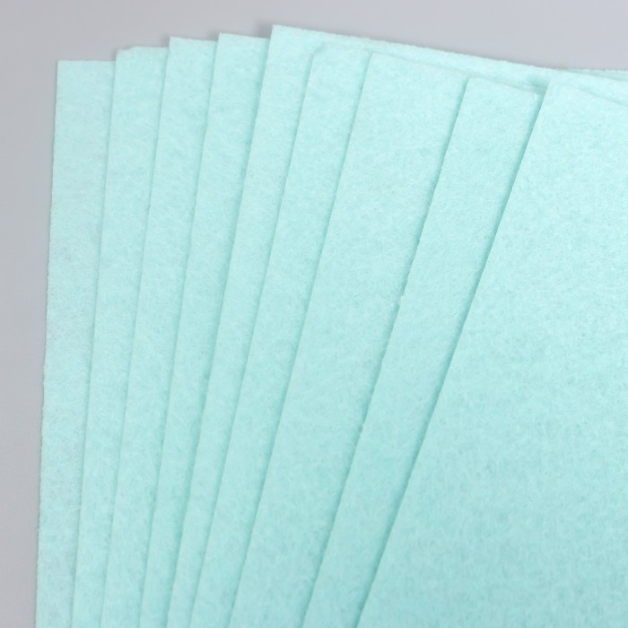 Фетр жесткий 1 мм "Зелёные джунгли" набор 10 листов формат А4