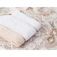 Кружево вязаное, 60 мм &times; 15 &plusmn; 1 м, цвет белый