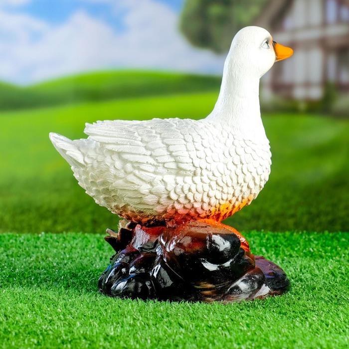 Садовая фигура Садовая фигура "Уточка на камне" 24х20см