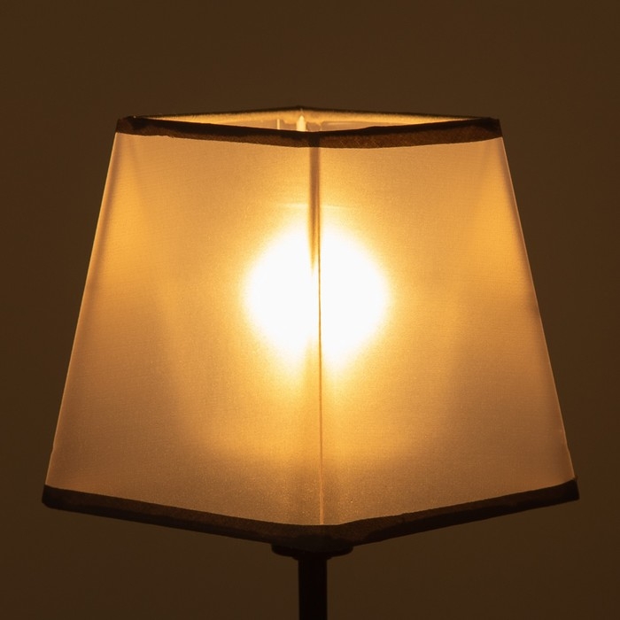 Абажур для люстры "Квадрат" Е27/Е14 серый 13х13х13см