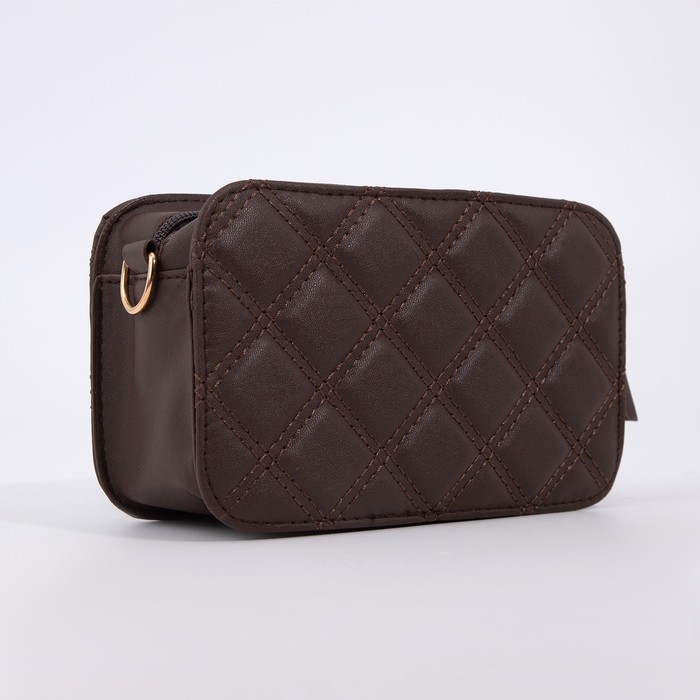 Сумка кросс-боди на молнии, цвет коричневый