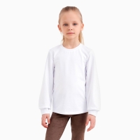 Лонгслив детский MINAKU: Basic line цвет белый, рост 122 Лонгслив детский MINAKU: Basic line цвет белый, рост 122