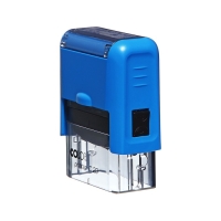 Штамп автоматический "Медосмотр пройден &laquo;_&raquo; 20__г. Подпись __", 14 х 38 мм, синий