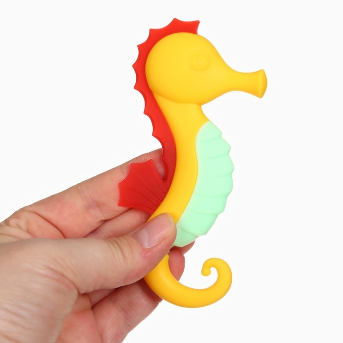Прорезыватель силиконовый «Морской конёк», цвет жёлтый, Крошка Я Прорезыватель силиконовый «Морской конёк», цвет жёлтый, Крошка Я