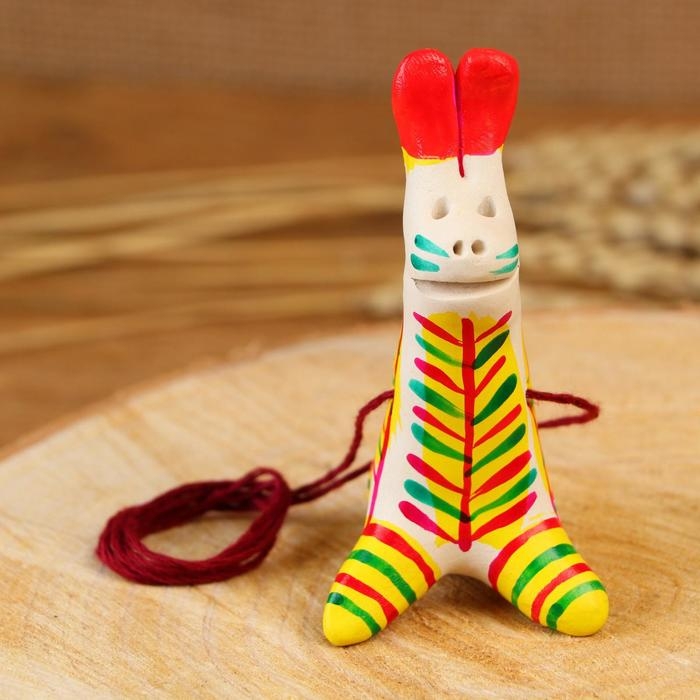 Филимоновская игрушка - свисток &laquo;Заяц&raquo;