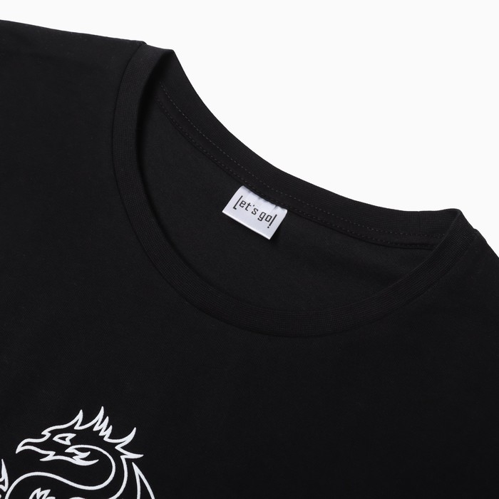 Футболка мужская, цвет черный, размер 54