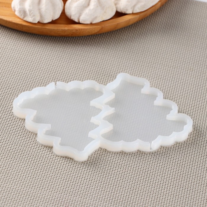 Силиконовый молд для леденцов и шоколада &laquo;Ёлка&raquo;, 12&times;9&times;0.8 см, h=8 см, цвет прозрачный