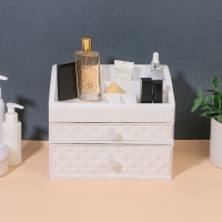 Органайзер для хранения маникюрных/косметических принадлежностей, 8 секций, 2 ящика, 25 &times; 16,5 &times; 20 см, цвет белый