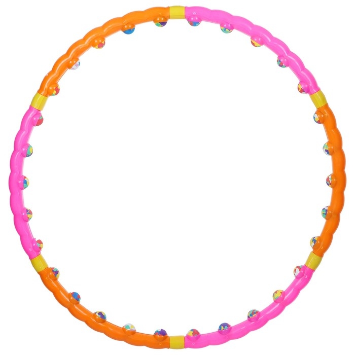 Обруч массажный, d=98 см, 6 частей, 1,2 кг, цвета МИКС Обруч массажный, d=98 см, 6 частей, 1,2 кг, цвета МИКС