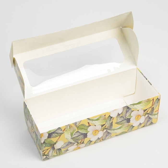 Кондитерская упаковка, коробка для кекса с окном, &laquo;Счастливых моментов&raquo;, 26 х 10 х 8 см