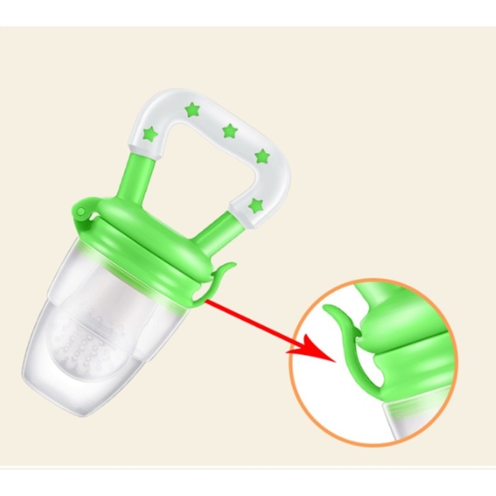 Ниблер для прикорма, с силиконовой сеточкой, цвет зеленый