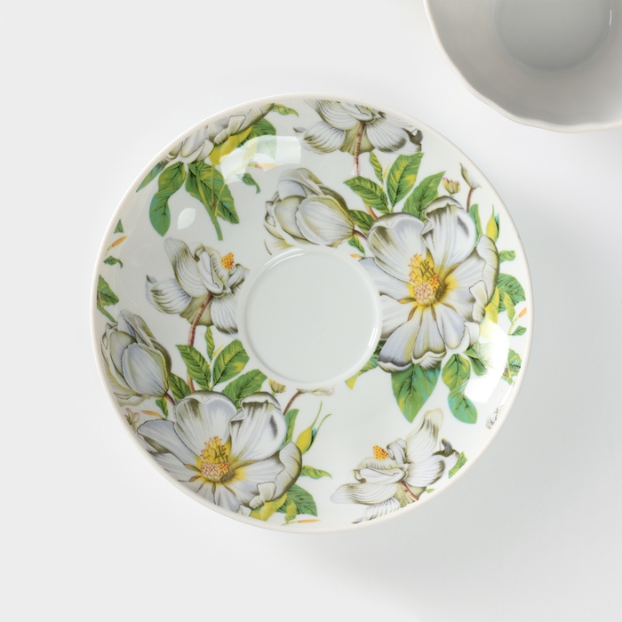 Чайная пара фарфоровая &laquo;Шепот лепестков&raquo;, 275 мл