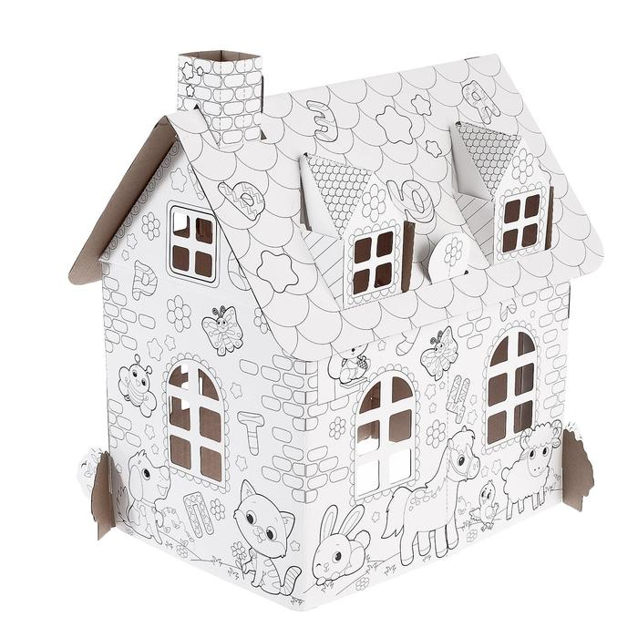 Набор для творчества «Домик», раскраска-конструктор из картона Набор для творчества «Домик», раскраска-конструктор из картона