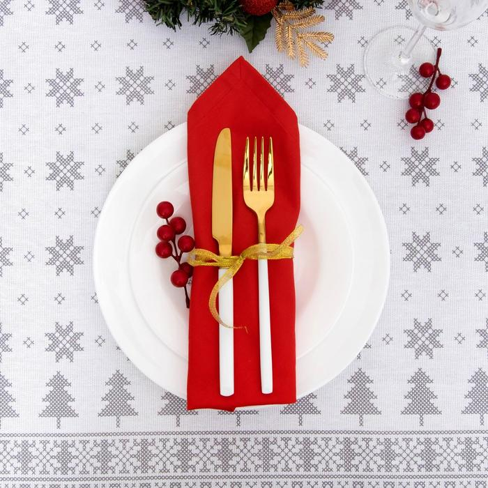 Скатерть "Сканди стиль" 145х146 см, 100% хлопок, 164 г/м2