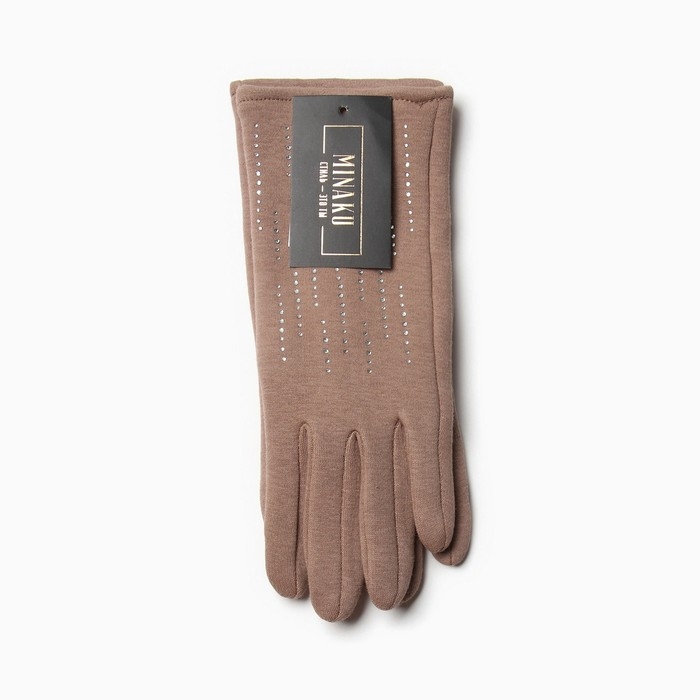 Перчатки женские MINAKU Перчатки женские MINAKU "Рок", р-р 23 см, цв. коричневый