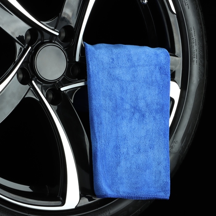 Тряпка для мытья авто, Grand Caratt, микрофибра, 350 г/м&sup2;, 40&times;40 см. синий