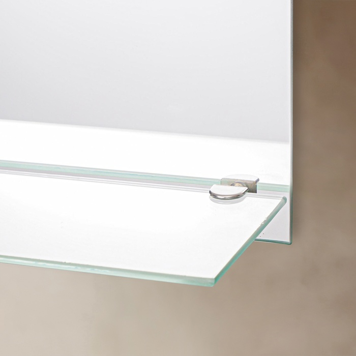 Зеркало &laquo;Райские птицы&raquo;, с пескоструйной графикой и фьюзингом, настенное, с полочкой, 35&times;45