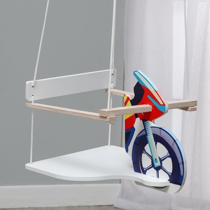 Качели детские &laquo;Мотоцикл&raquo; + Подарок (свисток 1 шт.)