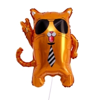 Шар фольгированный 24" «Кот в очках» Шар фольгированный 24" «Кот в очках»