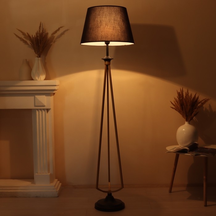 Торшер 19109/1 E27 40Вт черно-золотой 45х45х162 см