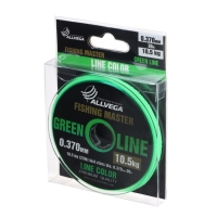 Леска монофильная ALLVEGA Fishing Master, диаметр 0.370 мм, тест 10.5 кг, 30 м, зеленая Леска монофильная ALLVEGA Fishing Master, диаметр 0.370 мм, тест 10.5 кг, 30 м, зеленая