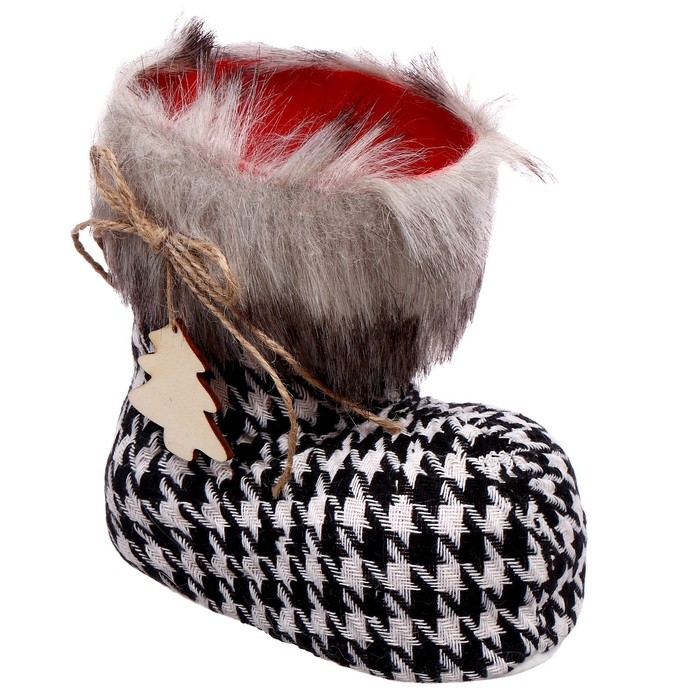 Конфетница &laquo;Сапожок&raquo;, с деревянным элементом