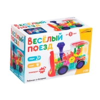 Паровоз «Шестерёнки», световые и звуковые эффекты, работает от батареек Паровоз «Шестерёнки», световые и звуковые эффекты, работает от батареек