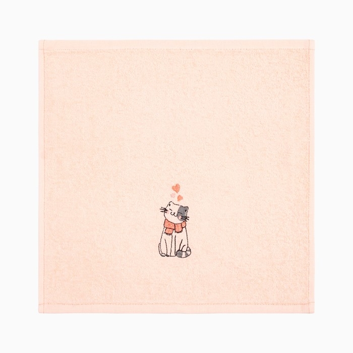 Набор полотенец "Котики" 30х30 см-3шт, 100% хлопок 340 г/м2