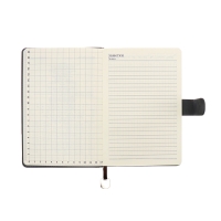 Ежедневник недатированный А5, 140л, клетка, к/зам, с ручкой, в подар. короб., Серый