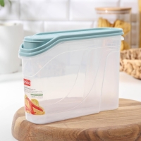 Ёмкость для сыпучих продуктов, 1,5 л, пластик, прозрачная, крышка МИКС Ёмкость для сыпучих продуктов, 1,5 л, пластик, прозрачная, крышка МИКС