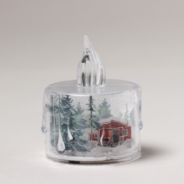 Электронная свеча новогодняя мод. СВ-21 &laquo;Новый год: Сказка начинается зимой&raquo;, 5 х 3,8 см