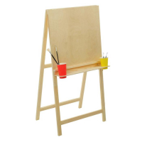 Мольберт тип &laquo;Хлопушка&raquo;, 120 х 60 х 65 см, планшет 60 х 60 см, полка с двумя подстаканниками, неокрашенное дерево, Calligrata