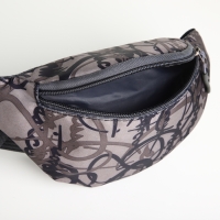 Сумка поясная детская на молнии, цвет серый