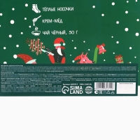 Подарочный набор «Веселья в новом году»: чай со вкусом лесных ягод 50 г., крем-мед хлопковый 120 г., арахис в шоколадной глазури, 100 г., носки р-р: 36–39, термос 500 мл. Подарочный набор «Веселья в новом году»: чай со вкусом лесных ягод 50 г., крем-мед хлопковый 120 г., арахис в шоколадной глазури, 100 г., носки р-р: 36–39, термос 500 мл.