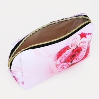 Косметичка на молнии, цвет белый/розовый Косметичка на молнии, цвет белый/розовый