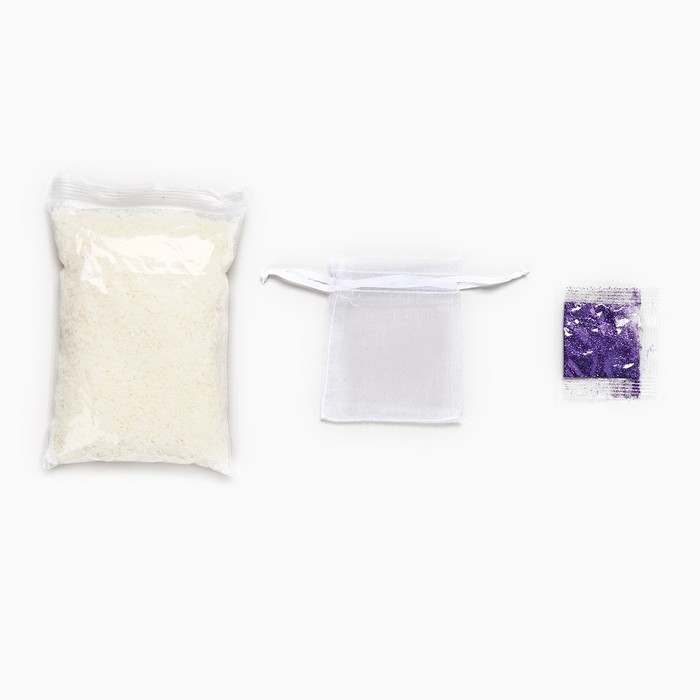 Аромасаше своими руками. Набор для создания ароматической фигурки из соевого воска &laquo;Цветы с блестками&raquo;