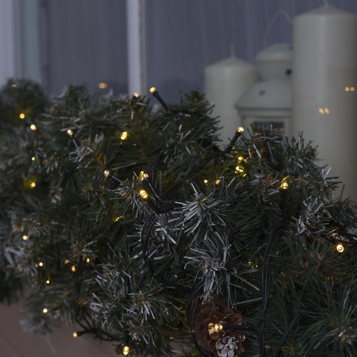 Гирлянда «Нить» 20 м, IP44, тёмная нить, 200 LED, свечение тёплое белое, 8 режимов, 220 В Гирлянда «Нить» 20 м, IP44, тёмная нить, 200 LED, свечение тёплое белое, 8 режимов, 220 В