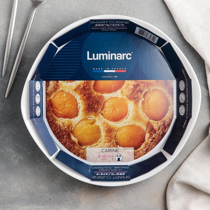 Форма для запекания Smart Cusine, 2,2 л, d=28 см, цвет белый Форма для запекания Smart Cusine, 2,2 л, d=28 см, цвет белый