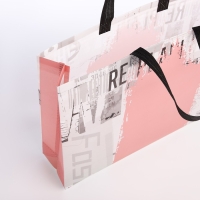 Сумка хозяйственная без застёжки, цвет серый/розовый Сумка хозяйственная без застёжки, цвет серый/розовый