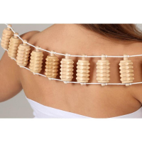 Массажёр - лента, деревянный, роликовый, зубчатый, 3 × 6,8 × 122,5 см, 10 звеньев Массажёр - лента, деревянный, роликовый, зубчатый, 3 × 6,8 × 122,5 см, 10 звеньев