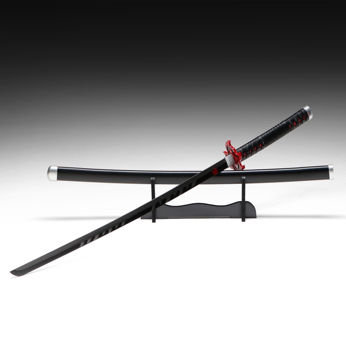 Сувенирное оружие Сувенирное оружие "Катана Кеджу" 104 см, клинок 68 см, чёрная, на подставке