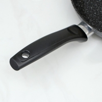 Сковорода Доляна &laquo;Элит&raquo;, d=24 см, литой алюминий, стеклянная крышка, антипригарное покрытие, цвет серый