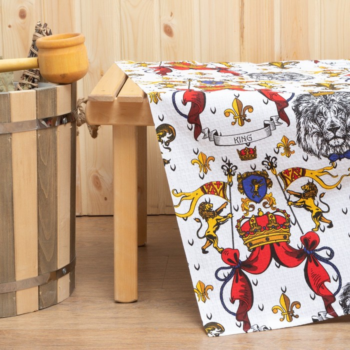 Простыня банная Этель Простыня банная Этель "Настоящий мужчина" 150х180 см, вафля 200г/м2, 100% хл