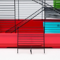 Клетка для грызунов "Пижон" №5, с 3 этажами, укомплектованная, 41 х 30 х 58 см, рубиновая Клетка для грызунов "Пижон" №5, с 3 этажами, укомплектованная, 41 х 30 х 58 см, рубиновая