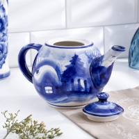 Чайник "Шар", сюжет, гжель