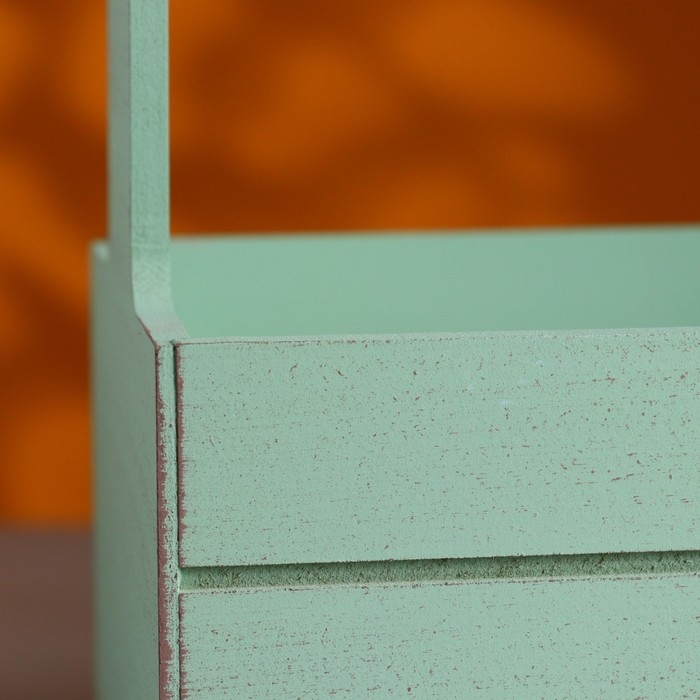 Набор кашпо деревянных 2 в 1 (25.5&times;15&times;30; 20&times;12&times;23) "Прованс" Оливковый